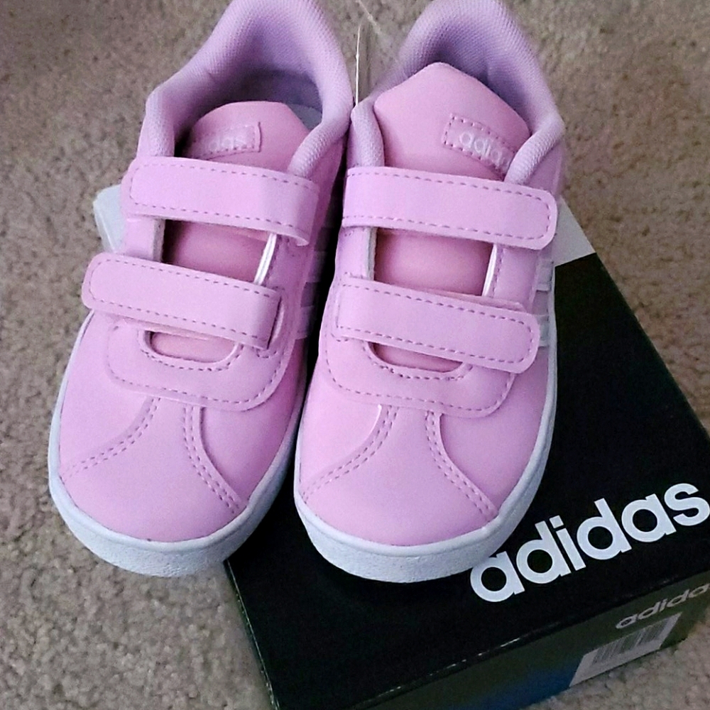 Girls pink Adidas shoes - size 8 NEVER WORN